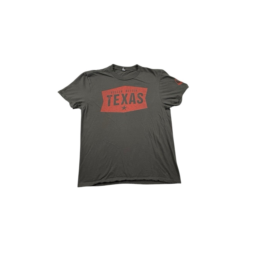 Texas Graphic T-Shirt Bigger Better Texas Black Red Logo Tee Adult